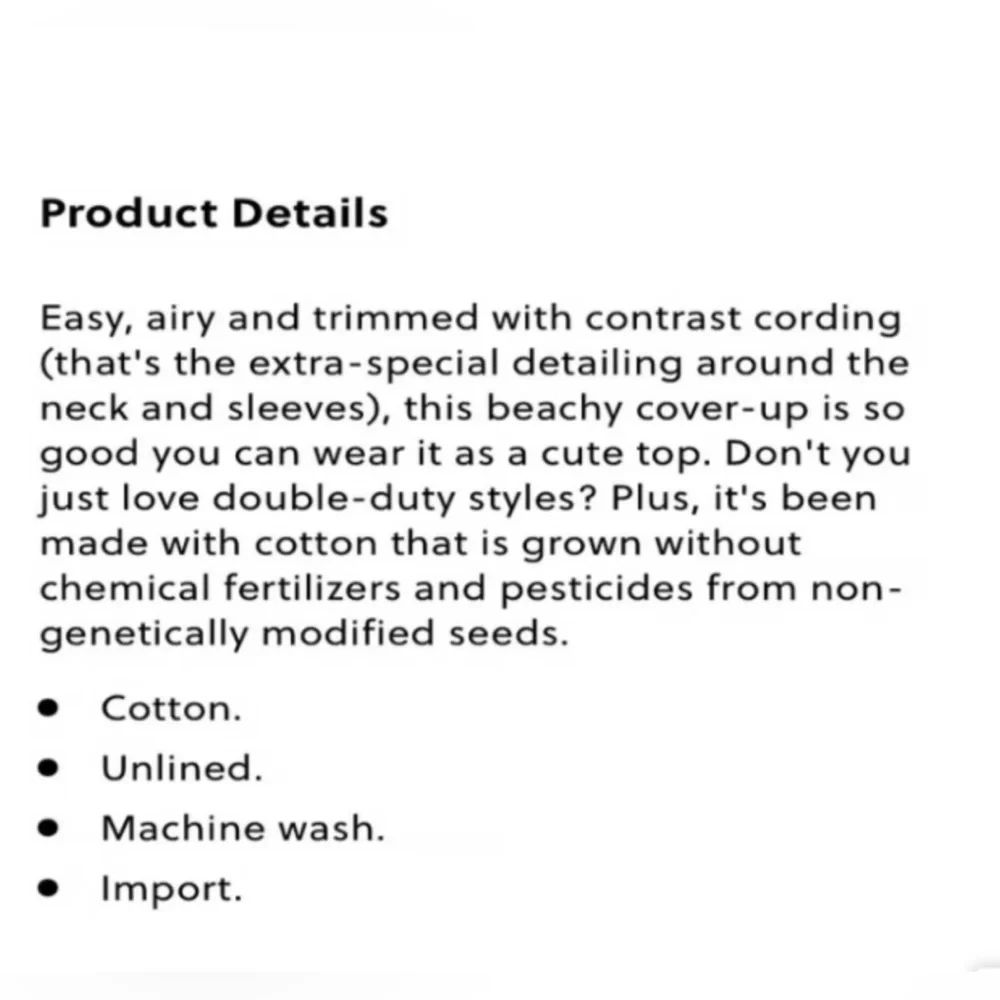 💵 J. Crew | Corded Trim Short Tunic Dress Swim CoverUp | Navy Blue - Picture 5 of 12